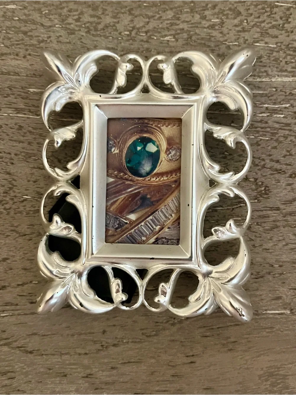 Set of 5 Silver Ornate Scroll Mini Picture Frame - Home Accents